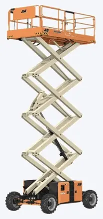 Plataforma tesoura diesel 4x4 15 m, modelo JLG RT4394, para locação